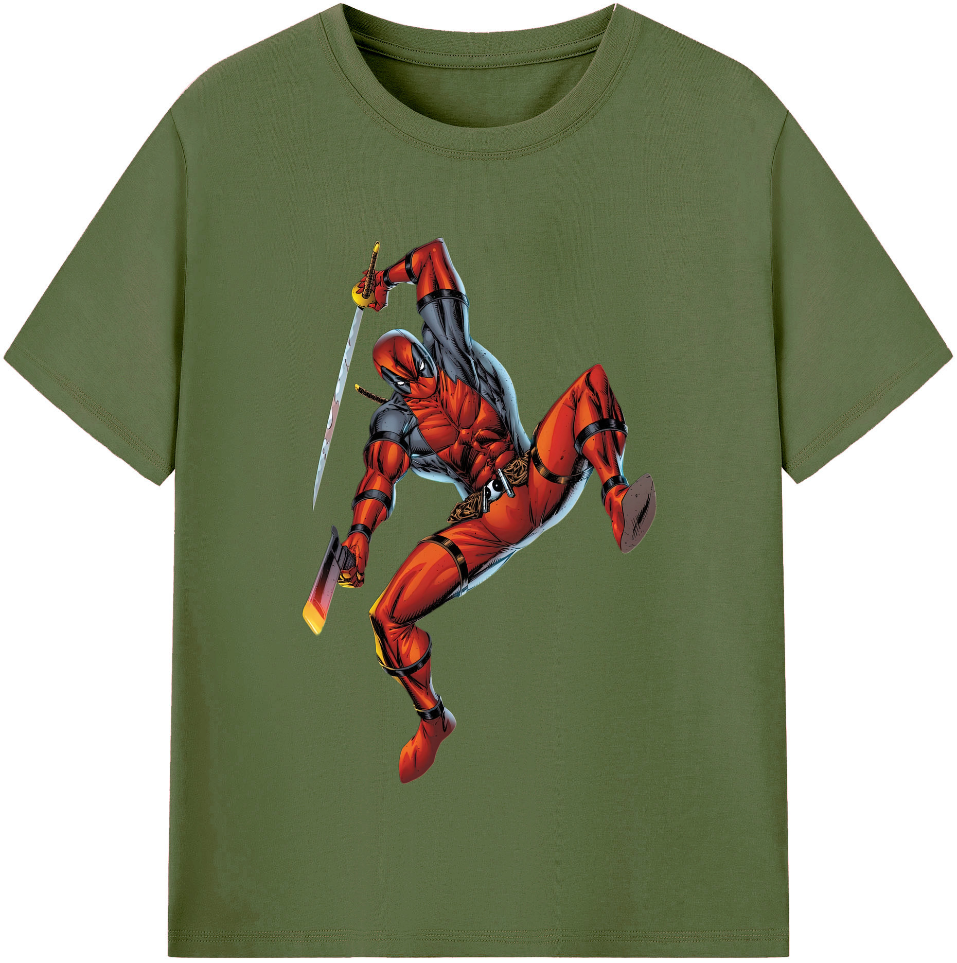 （画像用） Deadpool デッドプール 綿100％半袖Tシャツ（フロントプリント）